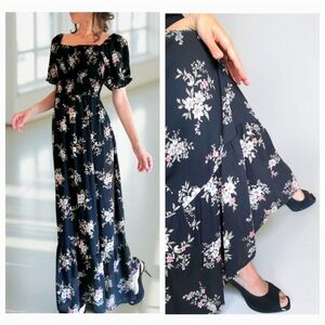 Black Floral Maxi